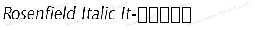 Rosenfield Italic It字体转换